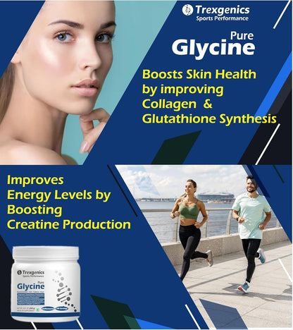 Trexgenics GLYCINE Pure Powder (100 Servings) Neurotransmitter, Skin, Calmness, Sleep, Relaxation Support (250 Gram)