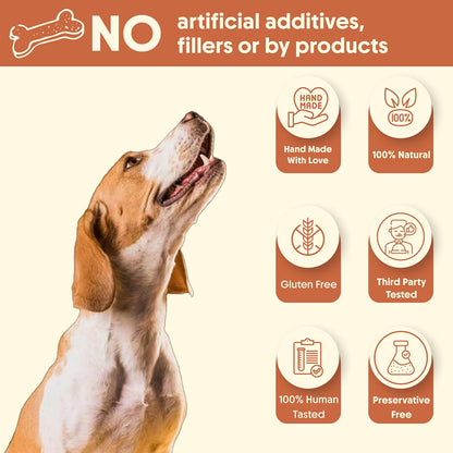 Whole Tails™ Turkey & Pumpkin Dog Treats | Natural High-Protein Grain-Free Training & Reward Treats for Dogs | Digestive Support Snack | 200g