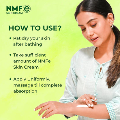 NMFe Skin Cream 80 gm | Moisturising Cream | For Dry and Sensitive Skin | Aloe vera & Vitamin E | Dermatologically Recommended | Lasts longer works deeper