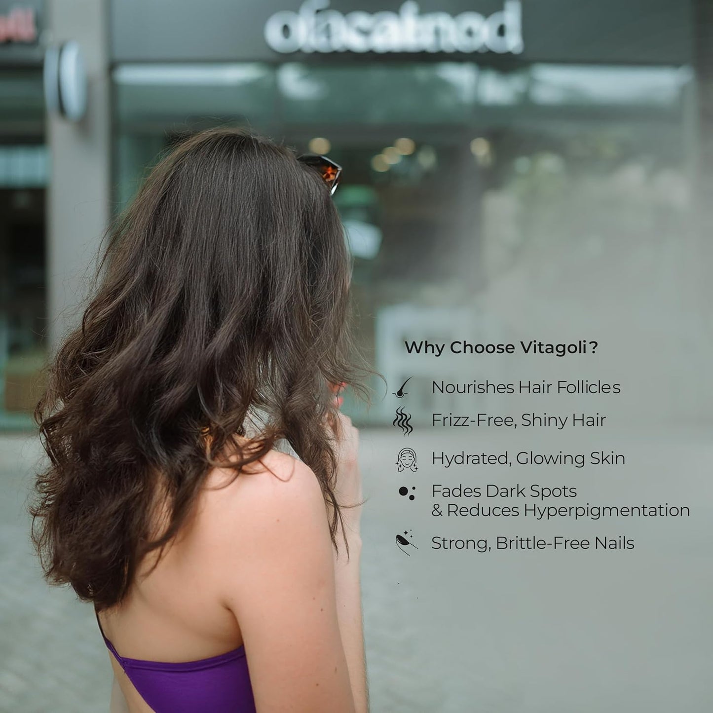 Hair, Skin & Nail Gummies for Women | With Ketricho, Biotin, Sea buckthorn, Grape Seed, Brahmi & Multivitamin |Zero Sugar | Supports Stronger Hair, Glowing Skin & Healthy Nails | 30 Gummies