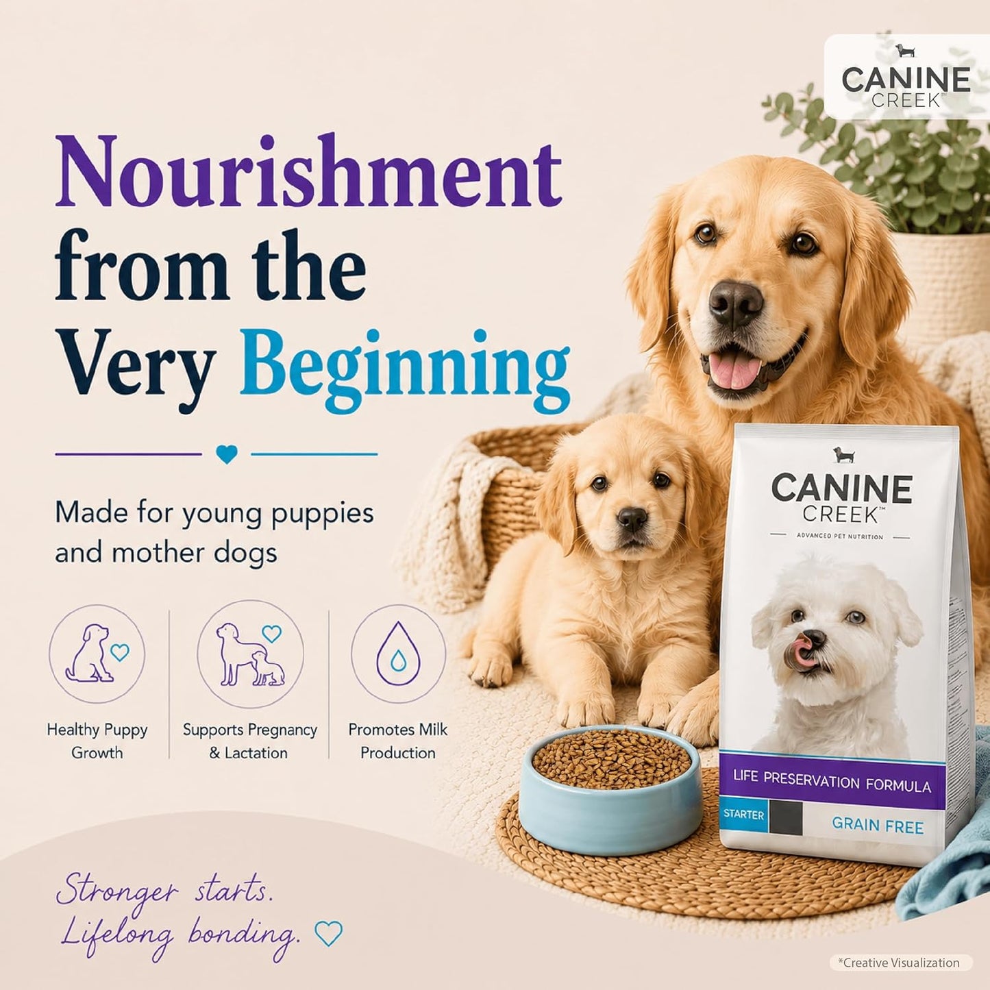 Canine Creek Starter Ultra Premium Dry Dog Food 1.5Kg Pack