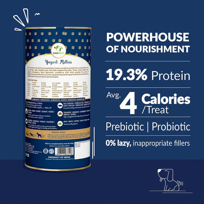 Pawfect Yogurt Melties Freeze Dried Pre and Probiotic Dog Treats with Blueberry, Cranberry, Blue Spirulina & Mint - Healthy Gut - Low Calories - Grain & Gluten Free - Training Treats (38g/1.34oz)