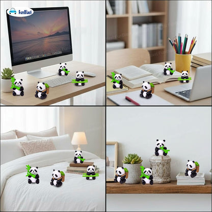Panda Miniature Figurines - Decorative Showpiece, Gift for Him/Her, Diwali Deepwali New Year Home Decor, Bedroom, Living Room, Office, Table, Car Dashboard (Style-B)