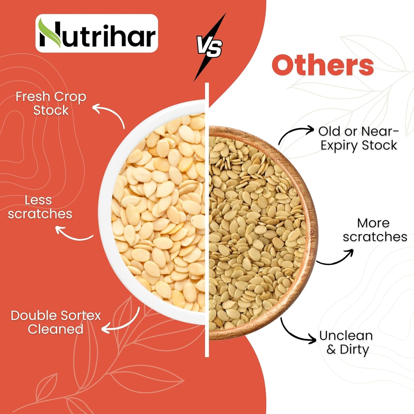 Nutrihar Raw Watermelon Seeds 100g | Double Cleaned & Unpolished | Watermelon Seeds for eating | High Protein | Magaj Seeds 100g