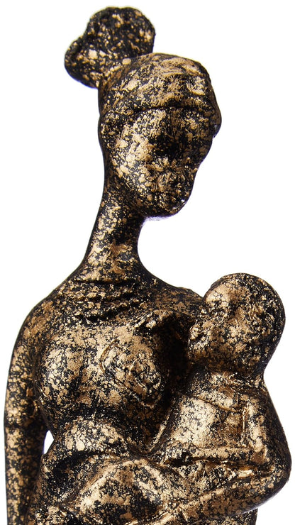 Beautiful Finish Uniquely Hand Crafted Home Decor African Tribal Women Art Piece (Set of 3, Black and Golden)