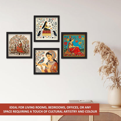Framed Art Painting For Home, Living Room, Hall | Traditional Paintings With Frame For Home Decor (Rajasthani D2)