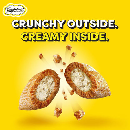 Temptations Crunchy Cat Treats, Tasty Chicken Flavour, 85 g, Goodness of Protein, Vitamins & Minerals, Soft Inside Crunchy Outside