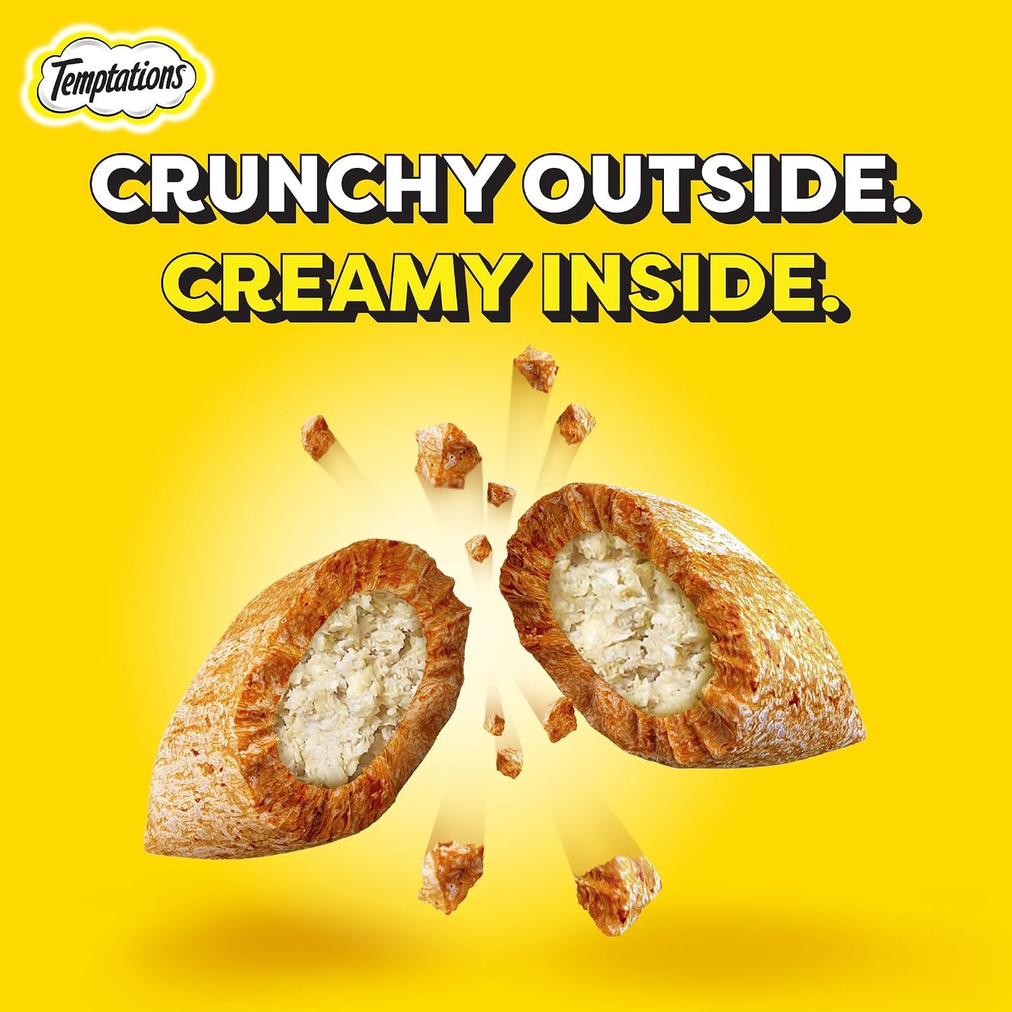 Temptations Crunchy Cat Treats, Savoury Salmon Flavour, 85 g, Goodness of Protein, Vitamins & Minerals, Soft Inside Crunchy Outside