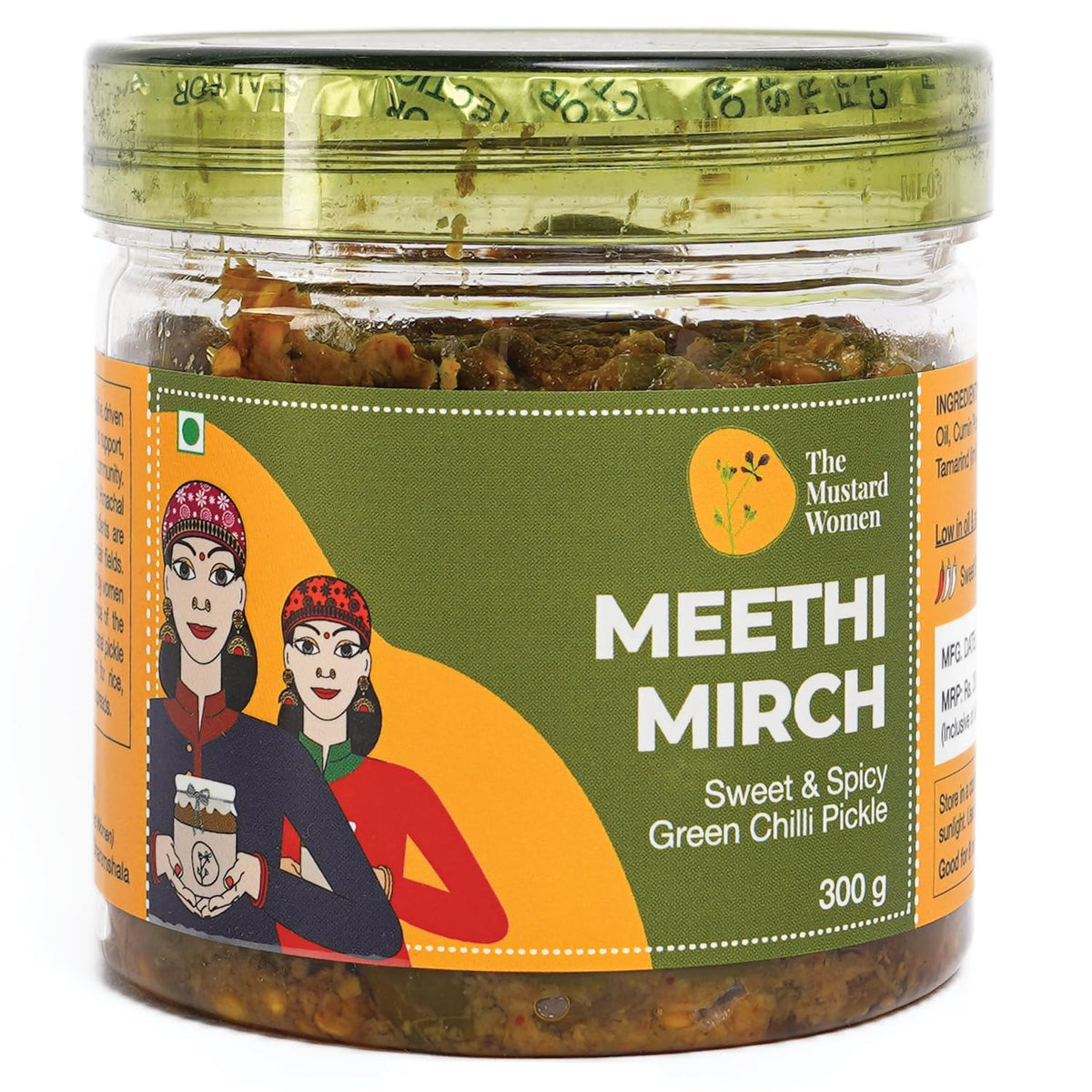The Mustard Women Meethi Mirch 300 g | Indian Himachali Sweet Chilli Pickle | Homemade Style Recipe with Authentic Spices | Mildly Spicy & Sweet Taste