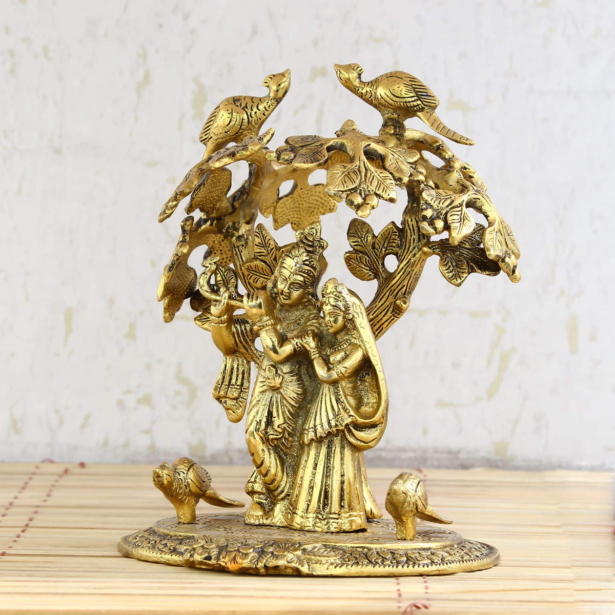 Radha Krishna Standing Under Tree Showpiece