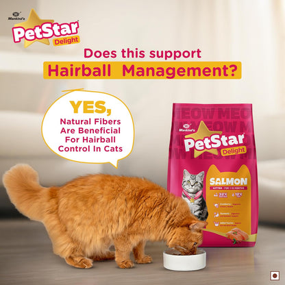 Mankind PetStar Kitten Cat Food – Salmon Flavour (1 Kg) | Complete & Balanced Nutrition for Healthy Growth, Urinary, Immune & Digestive Support