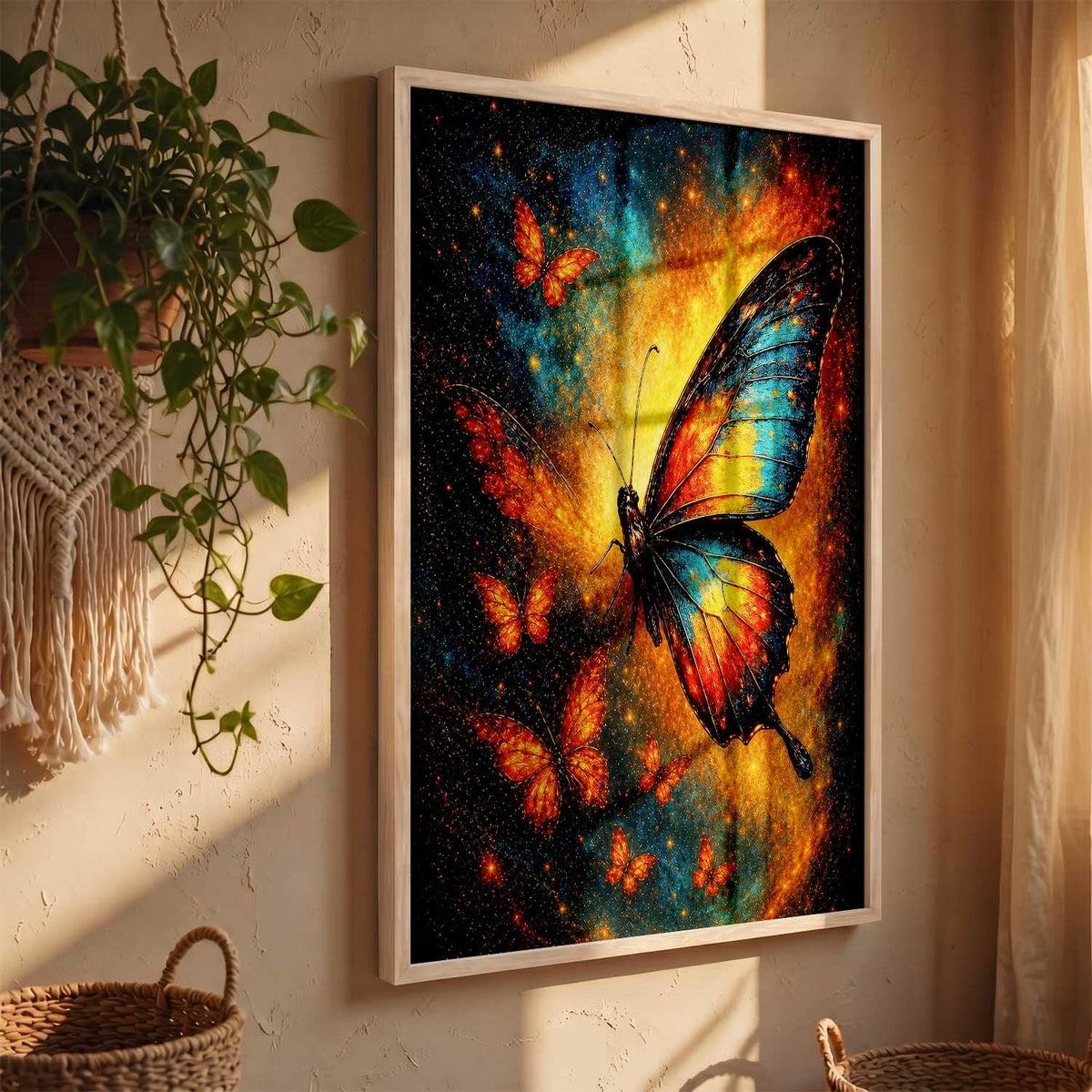 Framed Wall Art, 3D Textured Decorative Painting for Living Room, Bedroom, Office, Home Decor – Multiple Designs & Themes (design 1, 19 X25, Brown)