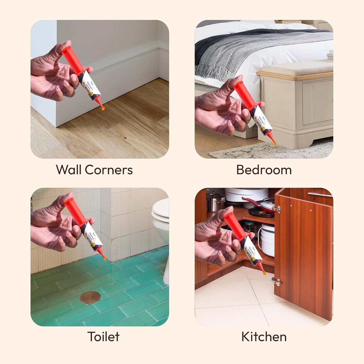 UGAOO Block Roach Gel - Cockroach Killer (20g) | Kitchen Safe | Odourless | Fast and Convenient, Pack of 1