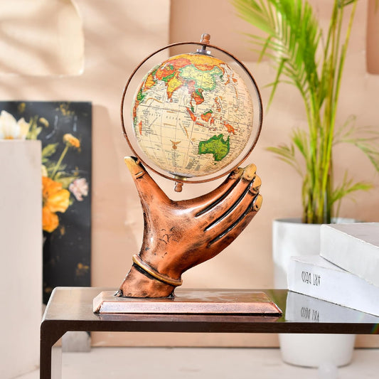 Home And Office Decorative Globe Metal Table Top Showpiece Globe,Home House Decoration items,Decor and Gift for Living room, Bedroom, Showcase,Office Desk,Interior (Type 3)