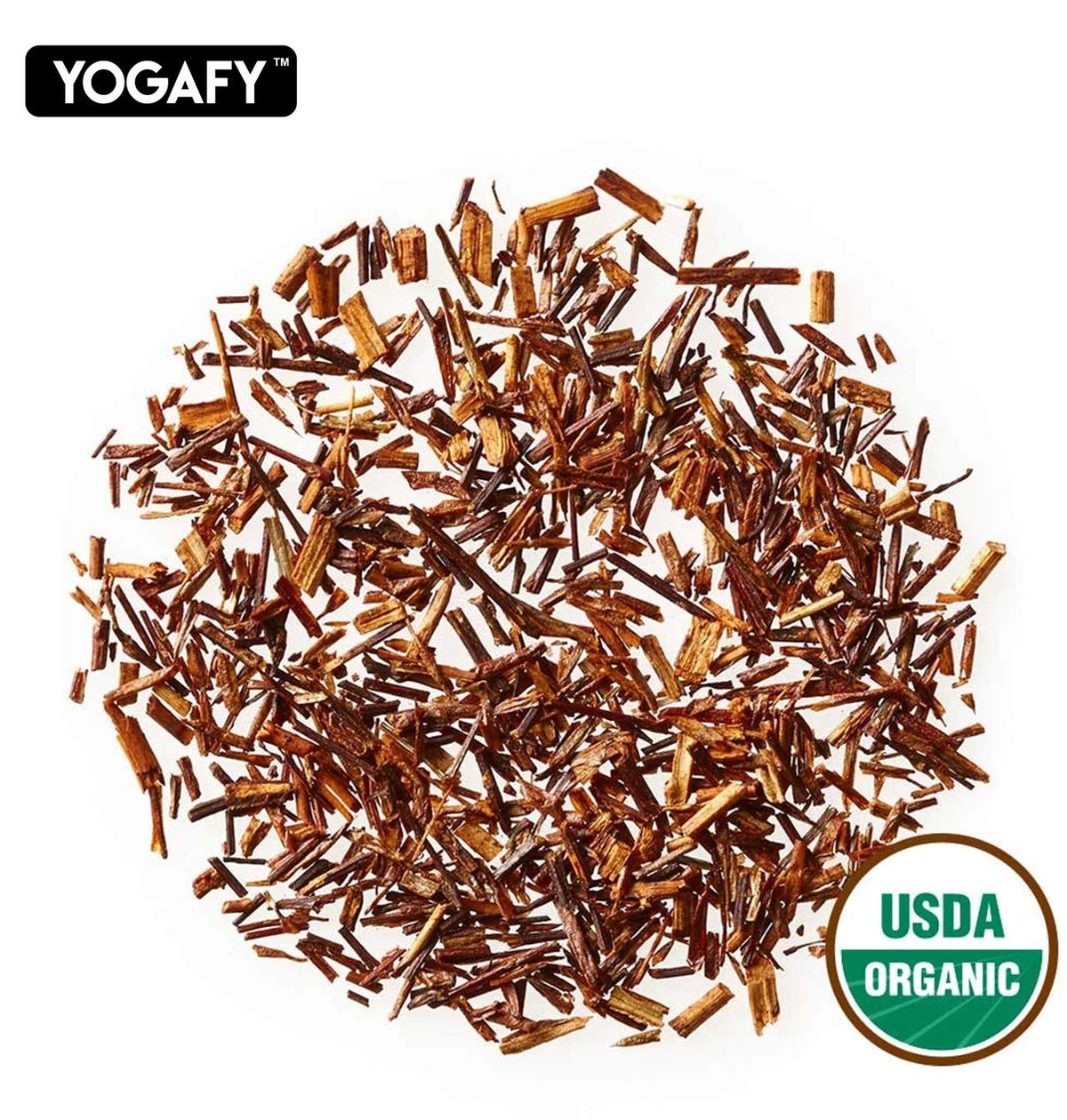 YOGAFY- Rooibos Herbal Tea - 100g Pack || ANTI-INFLAMMATORY || Caffeine-Free - 100% | Natural Ingredients - Flower Based - Farm Fresh | Eco-Conscious Pet Jar Packaging