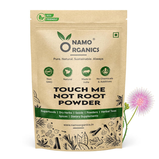 Namo Organics - Touch Me Not Plant Root Powder - 100 gm Mimosa Pudica | Lajjalu | Lajwanti 100gm