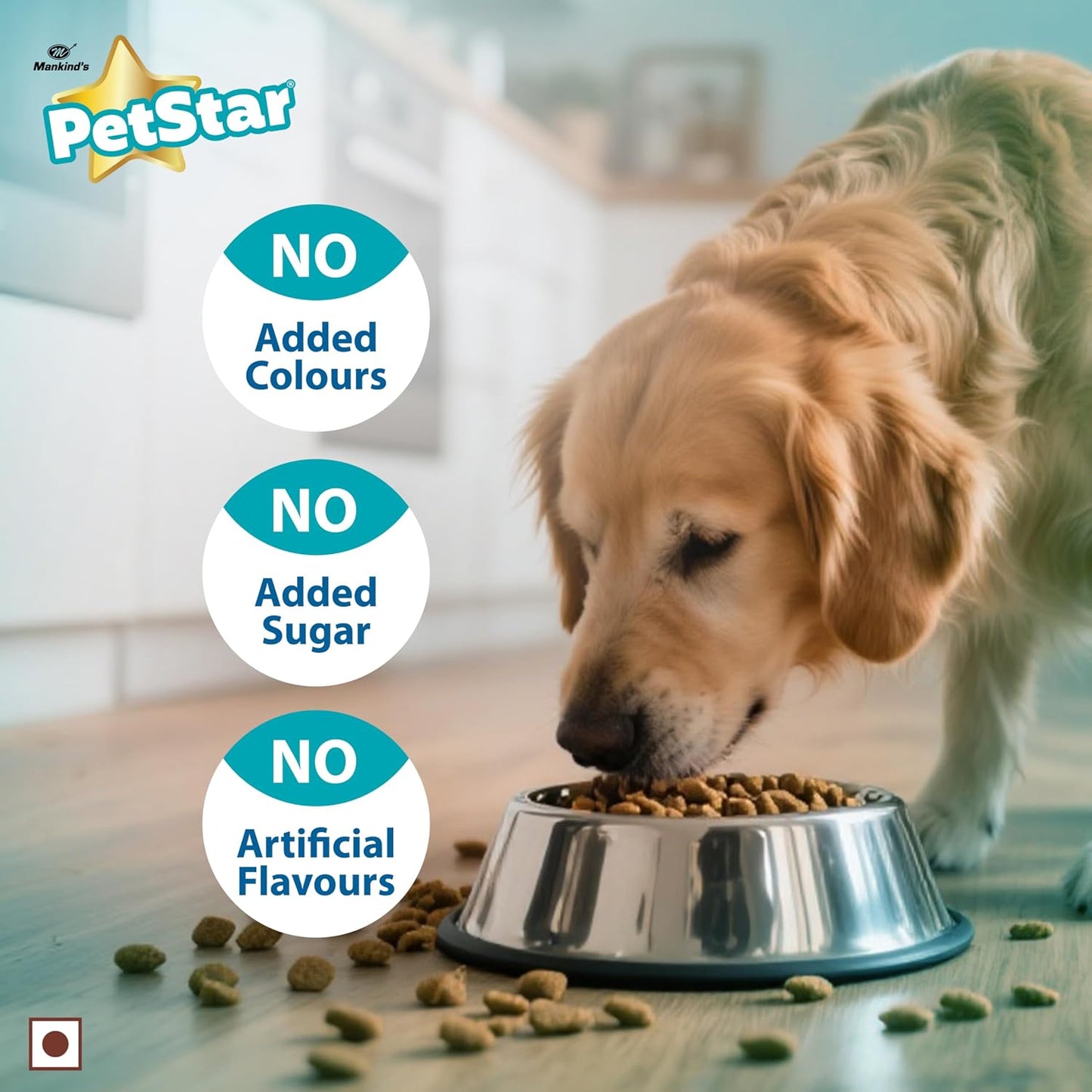 Mankind Petstar Adult Dry Dog Food (High Protein) Salmon & Rice Flavor, 1kg Pack | Improves Muscle & Strength, Supports Immunity, Protects Liver & Kidney