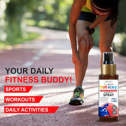 Pain Relief Spray | Hot-Cool Formula For Instant Relief From Back Pain, Leg Pain, Lumbar Pain, Knee Pain, Joint Pain, Sports Injuries, Sleep Support & Muscle Recovery | 100 g