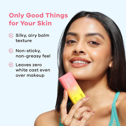 Earth Rhythm Rosy Ritual Glow Sunstick SPF 50 PA ++++ with Vitamin C & Carrot Extract.In Vivo Tested