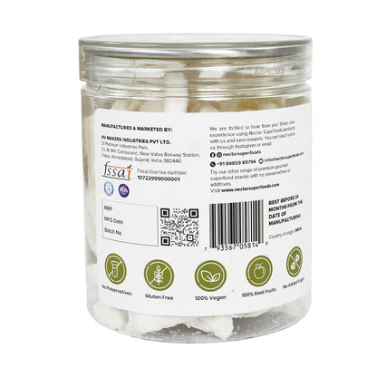 Freeze Dried Tender Coconut Slices – 90g Jar Pack of 1 | 100% Natural Coconut Snack | No Added Sugar | Crispy & Healthy |