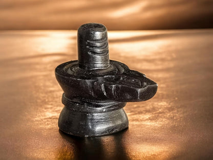 Black Marble Shiv Ling | Shiva Lingam for Home Temple | Mahadev Shankar Bholenath Shiv Ling Idol for Pooja Home Temple Mandir (2 Inch Regular Quality)