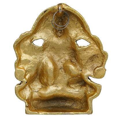 Premium Metal PanchMukhi Hanuman for Door Entrance Idol Statue Murti for Home and Pooja Decor | Diwali Puja Items for Home Decor (Gold, 5.5 Inches)