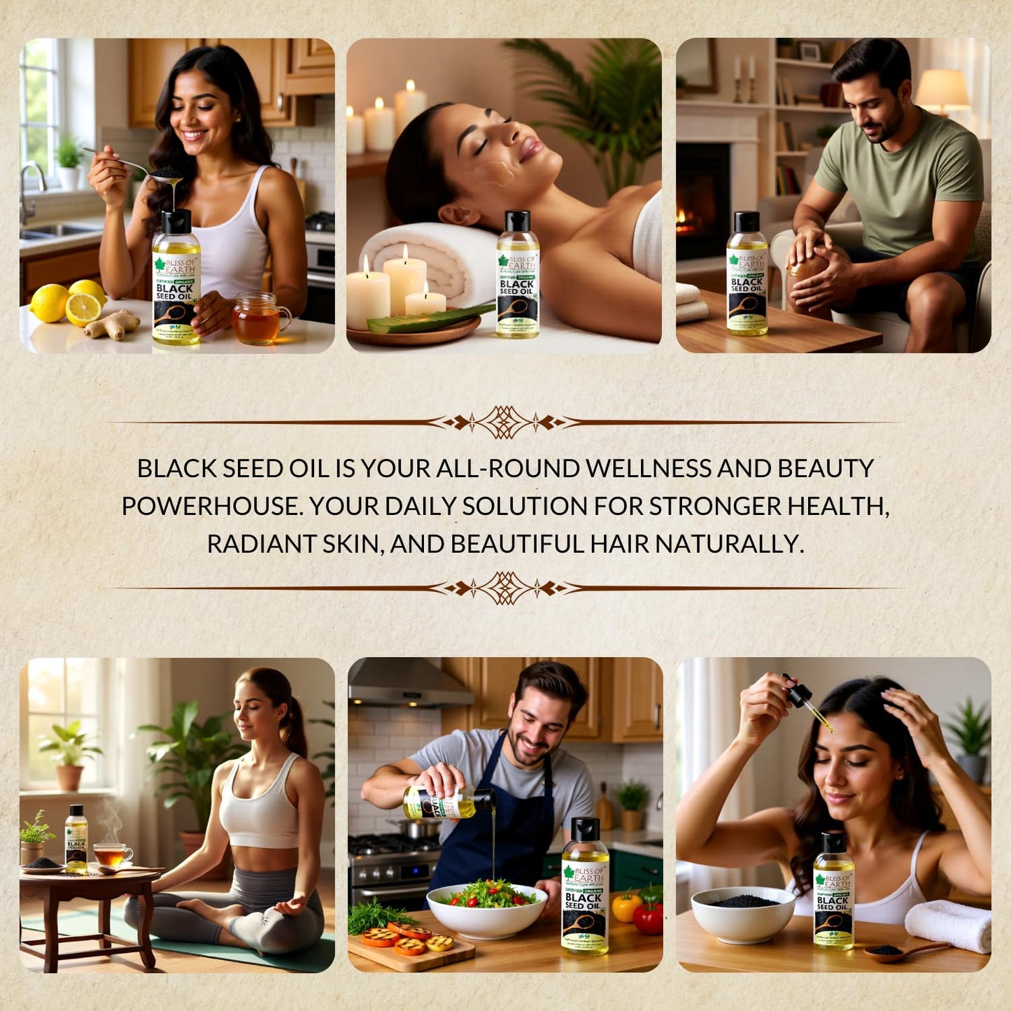 Bliss of Earth Certified Organic Black Seed Oil | Kalonji Oil | 100GM | Immune System Booster | Digestive Support | Great For Hair Health | Gluten Free | Cold Pressed | Unrefined | Hexane Free |