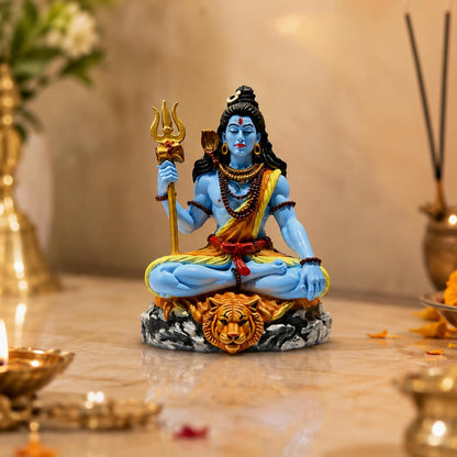 UNOVATE Shiva Idol for Car Dashboard | Adiyogi Statue | Mahadev Idol, Blue