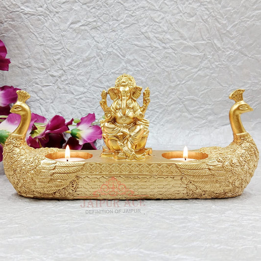 Beautiful Vinayak Ji Statue | Perfect Boat Ganesha Idol for Home & Office Decor | Elegant Ganesh Murti for Spiritual Ambiance & Gift | Durable, Artistic Design | Ideal Size