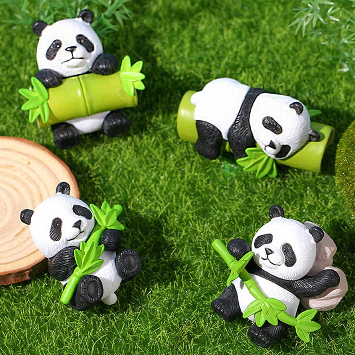 Panda Miniature Figurines - Decorative Showpiece, Gift for Him/Her, Diwali Deepwali New Year Home Decor, Bedroom, Living Room, Office, Table, Car Dashboard (Style-A)