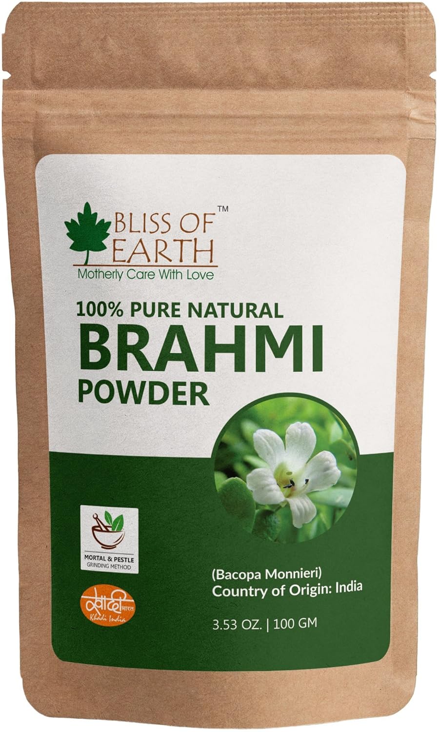 Bliss of Earth 100% Pure & Natural Brahmi Powder, 100GM