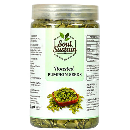 Roasted Pumpkin Seeds – Plant Protein & Fiber Rich Snack, Heart & Bone Support, Healthy Fats, Magnesium & Antioxidants, Salad & Smoothie Toppers, Baking & On-the-Go Nutritious Seeds