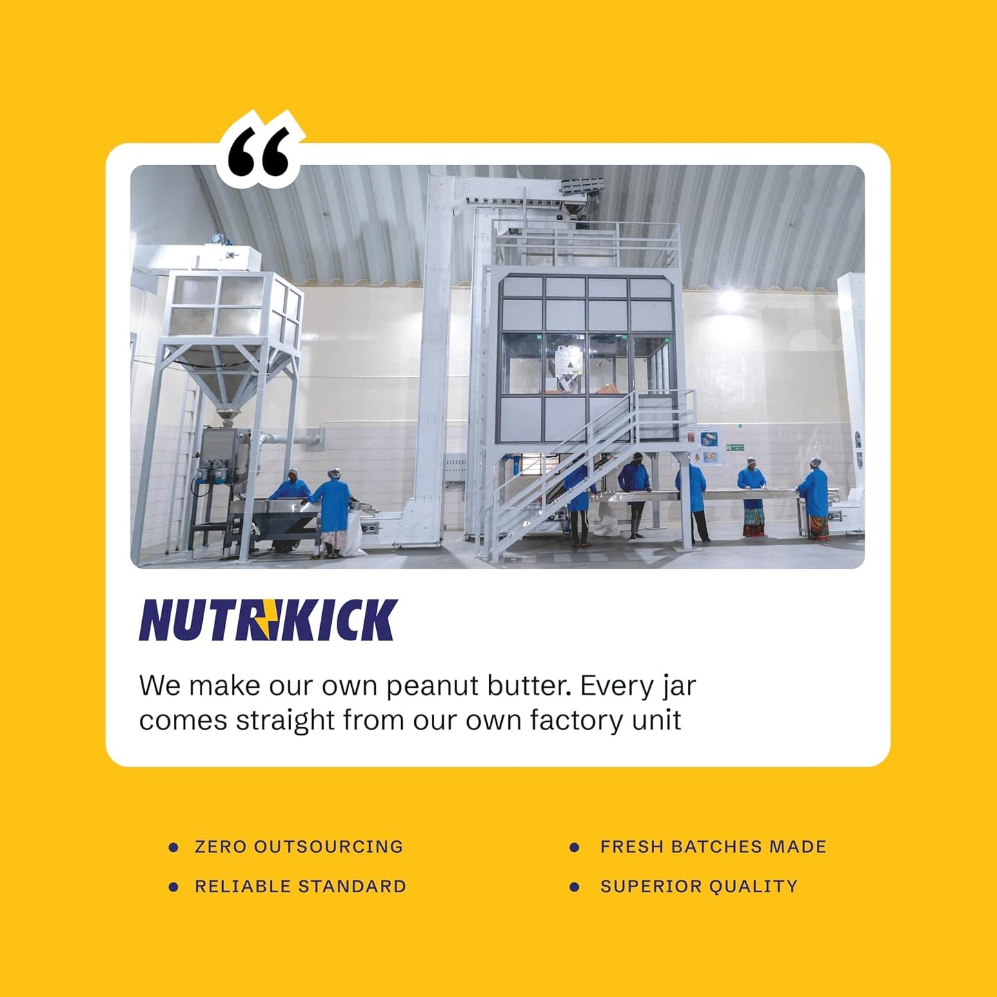 NUTRIKICK Regular Creamy Peanut Butter | High Protein Nut Spread with Vitamin E | Made with Roasted Peanuts | Healthy Breakfast Food for Gym, Kids & Weight Management