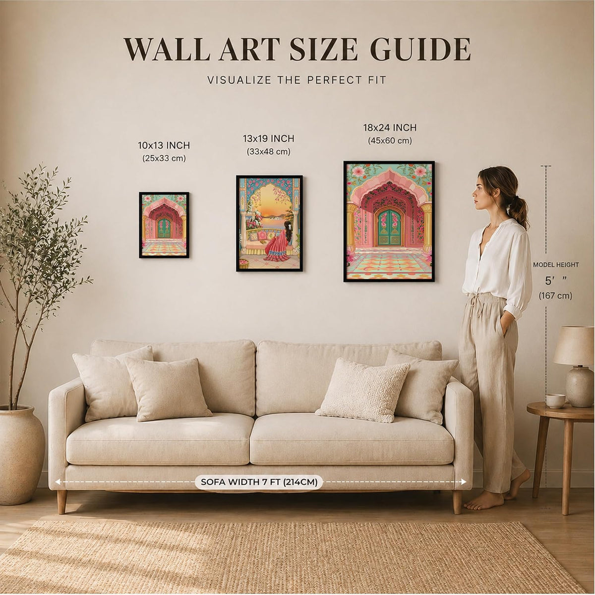 Traditional Indian Wall Art — Set of 2 (ART 12, 13x19 INCHES)