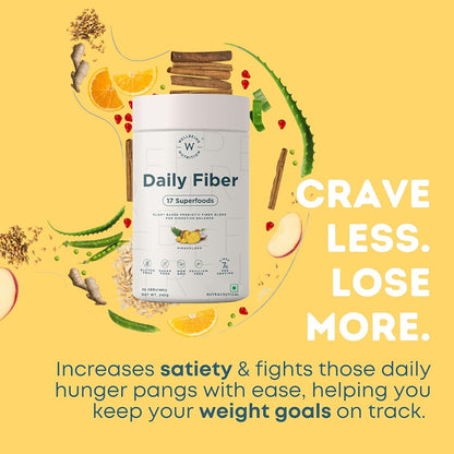 Zephivo Wellbeing Nutrition Daily Fiber Powder | Weight Management, Manages Sugar Control, Bloating, Constipation & Acidity Relief | Organic Prebiotic Digestive Fiber Supplement | 30 Servings