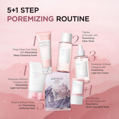 SKIN1004 Centella Poremizing Light Gel Cream | Lightweight Cooling & Hydrating Gel with Niacinamide for Oily & Combination Skin, 75ml