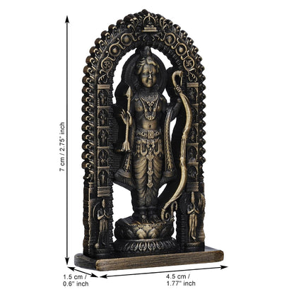 Premium Ram Lalla Statue for Car Dashbord and Home Decor | Ram Lalla Idol Ayodhya Shree Ram Murti Showpiece (2.75" Inches-Resin) (Green)