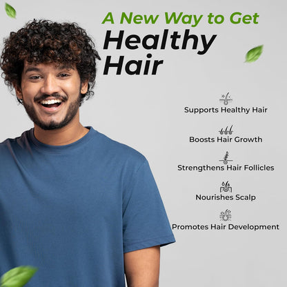 Zephivo HEALTH VEDA ORGANICS PRIVATE LIMITED Advance Hair Vitamin with DHT Blocker & Biotin | For Better Hair Growth & Hair Fall Control | Stimulates Hair follicles | For Men & Women - 60 Veg Capsules