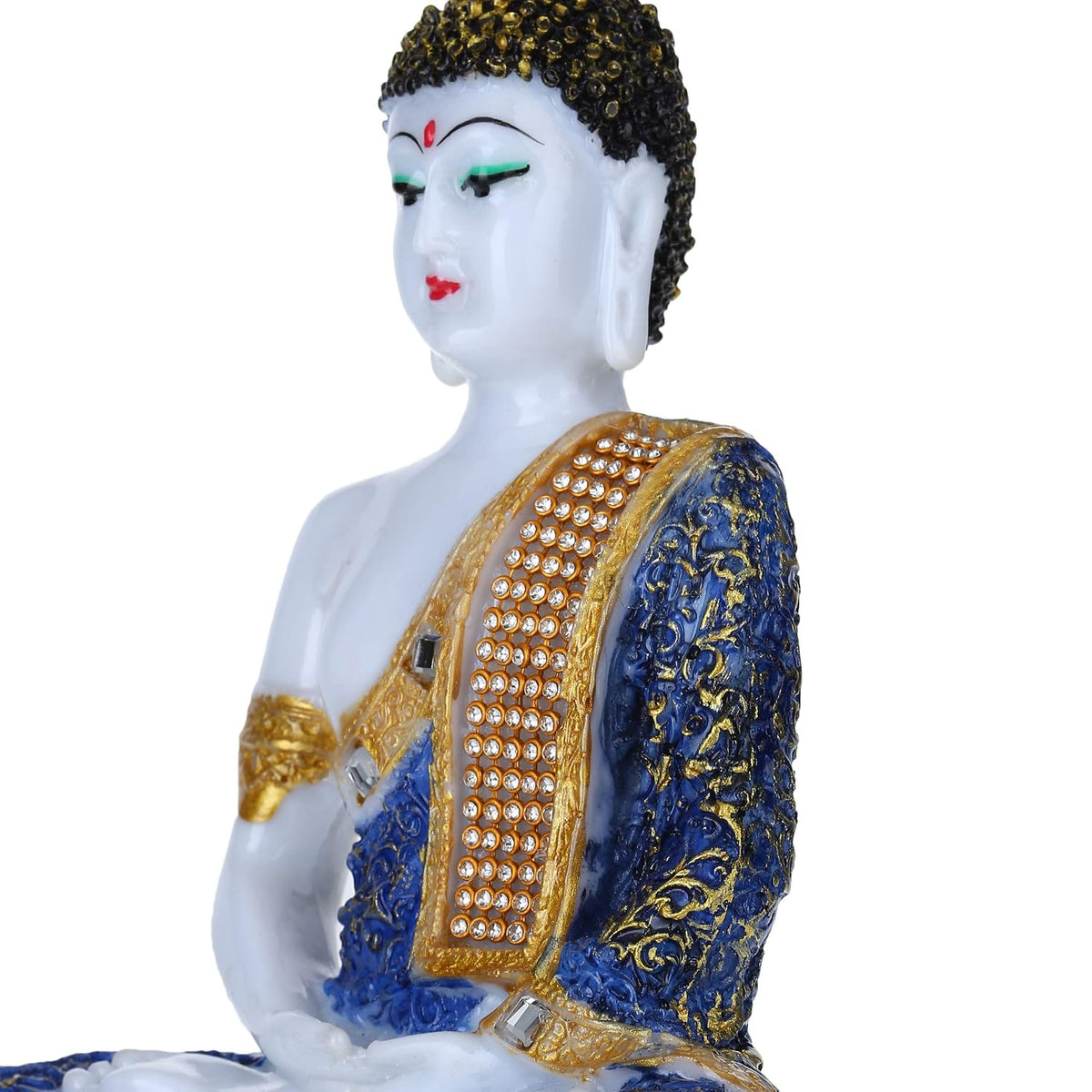 Gautam Buddha Statue for Spiritual Home Polyresin Sitting Buddha Idol Handcrafted Statue Showpiece for HomeDecor,Living Room Decoration Gift Gifting Items