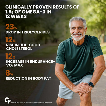 Man exercising outdoors with health benefits text overlay