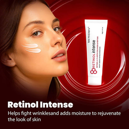 Retinol Intense Cream 0.1 Vitamin A Fine Lines, Sun Spots, Anti-Aging (40 Gram / 1.41 Oz)