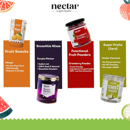 Freeze Dried Strawberry Powder- 60 grams Jar-Pack of 1 Nos | 100% Natural | No Added Sugar, Preservative-Free & Vegan | Processed in India
