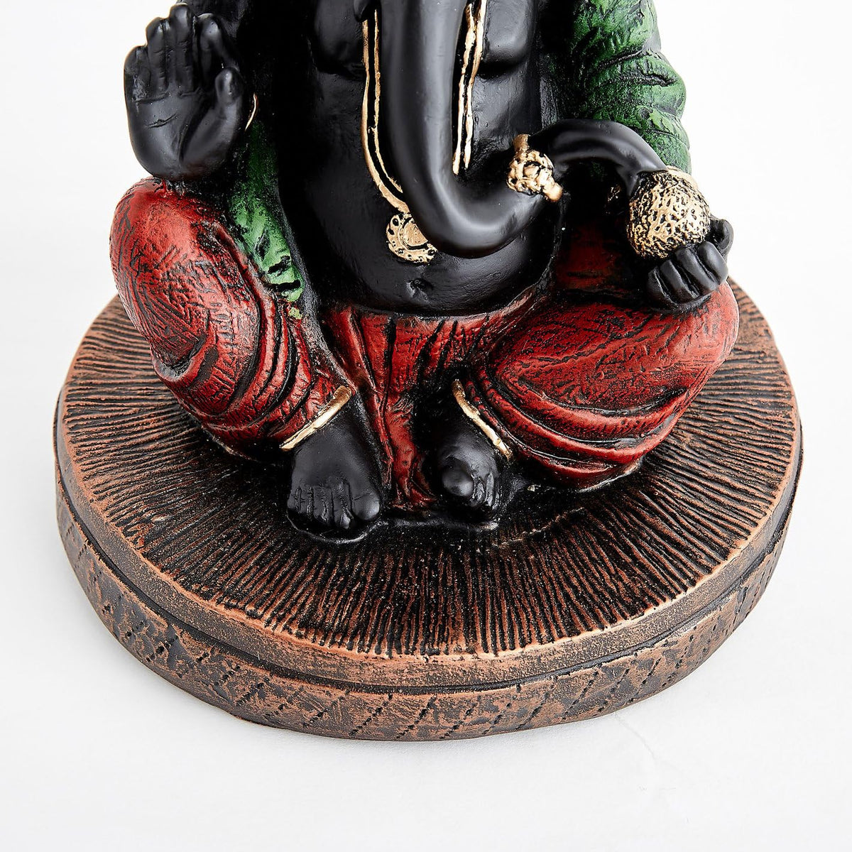 Black Ganesha Idol, Lord Ganesh Statue & Ganpati Murti for Home Decor, Pooja Room, Home Temple, Living Room, Office Desk, Spiritual Showpiece & Festive Decoration