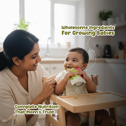 Rorosaur Baby Food Puree Pouch | Ready to Eat Palak Dal with Jowar in Pouch for 6+ Months Baby| Spinach |Easy to Digest, 100% Natural Healthy, No Preservatives, No Sugar, No Salt | 100g each, Pk of 2
