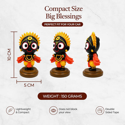 UNOVATE Lord Jagannath Idol for Home Temple, Car Dashboard & Office Desk