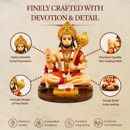 UNOVATE Hanuman Idol for Car Dashboard | Hanuman Murti | Home, Office Desk