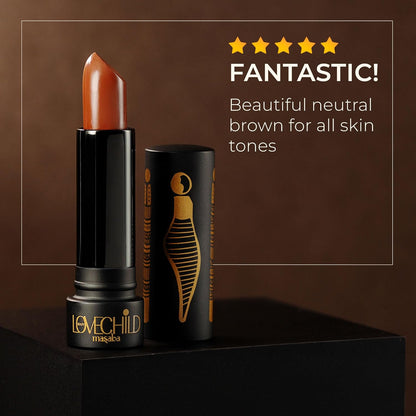 LoveChild Masaba Ultra Matte Nude Brown Lipstick, Long Lasting Upto 6Hrs, Transfer-Proof, Hydrating & Nourishing Bullet Lipsticks For Women, Melting Mocha, 4.5g