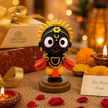 UNOVATE Lord Jagannath Idol for Home Temple, Car Dashboard & Office Desk