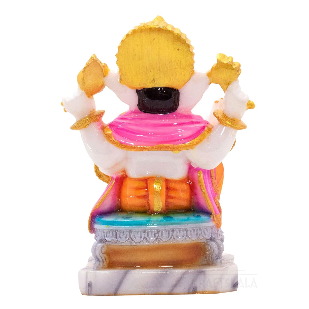 Ganesha Ganpati Murti Vinayak 6 inch Marble Dust Statue for Home Mandir, Living Room Decor, Office Desk, Gifting on Grih Pravesh, Auspicious Showpiece (Statue 1)
