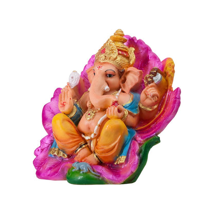 Ganesh Idol Ganapati Murti, Polymarble Statue for Home Mandir